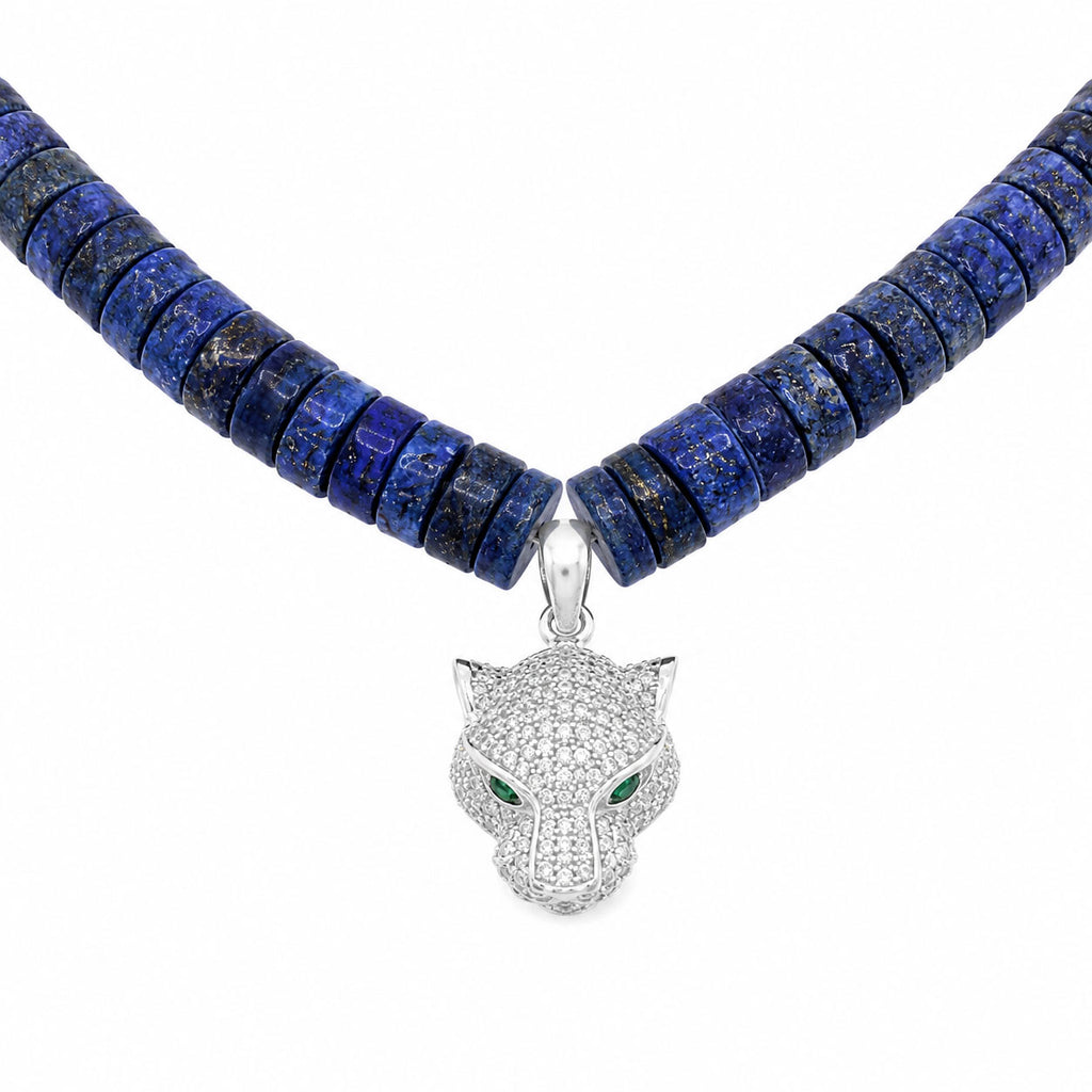 Collar jaguar plata 925 Lapislázuli