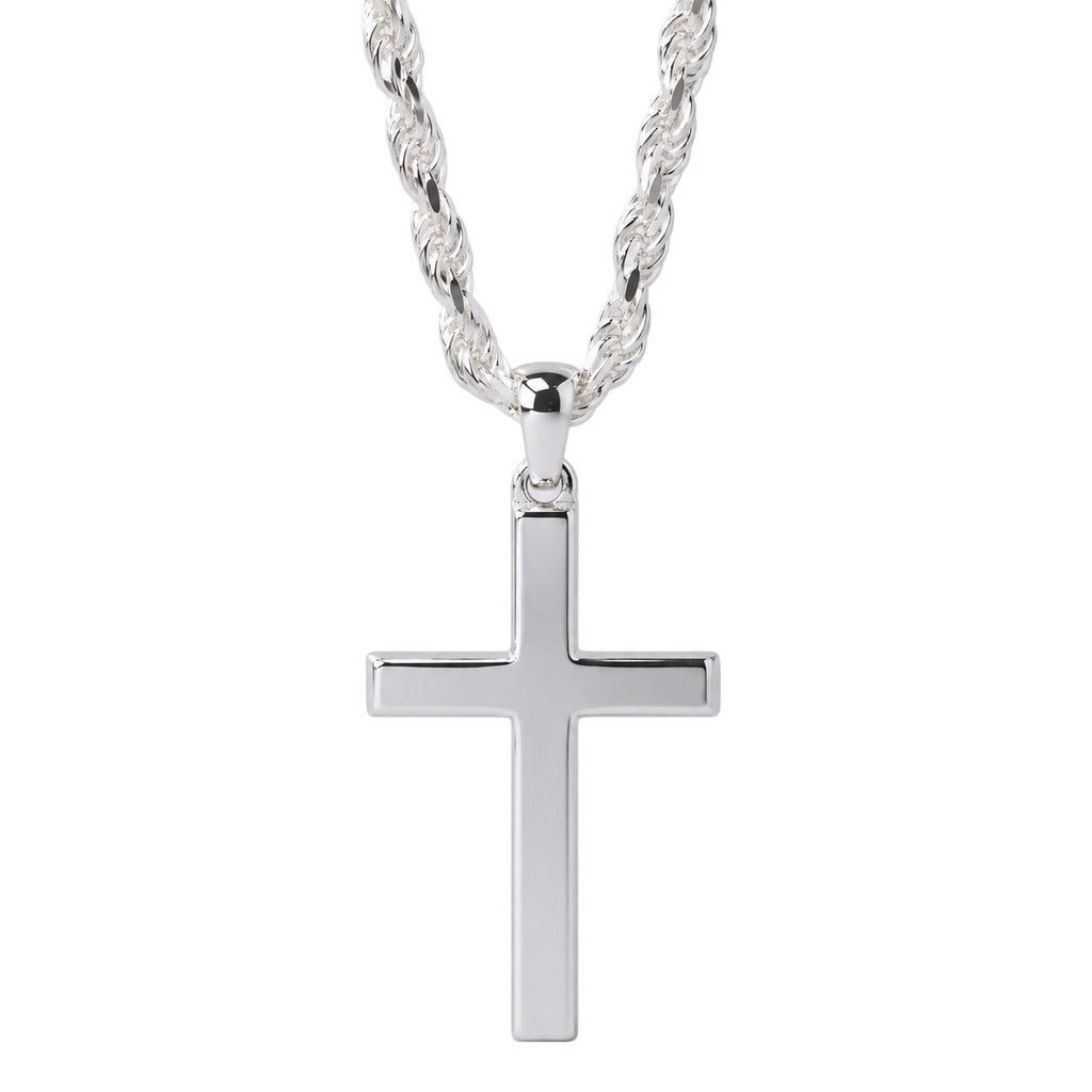 Collar cruz plata 925 55 cm