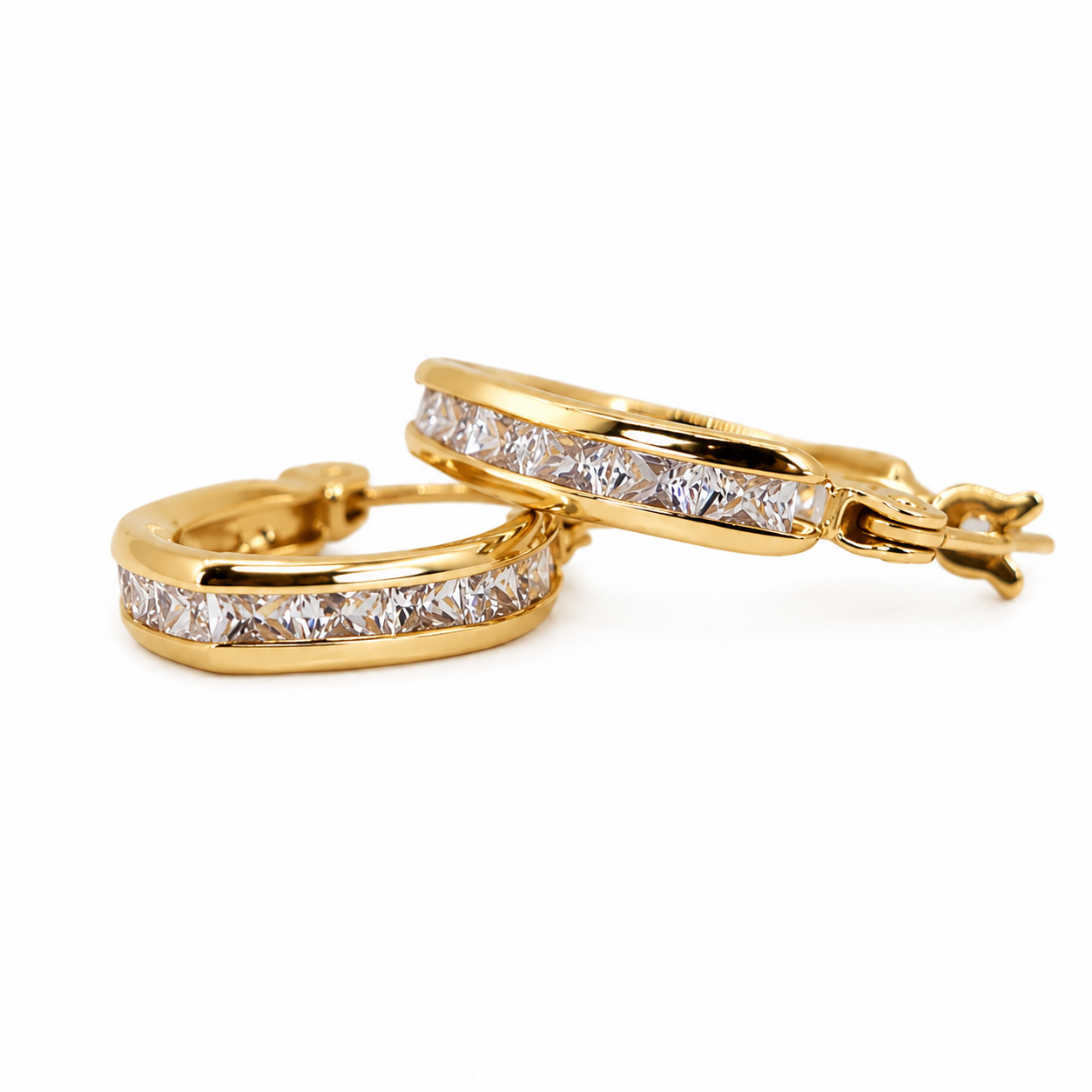 Aretes oro 10k zirconia