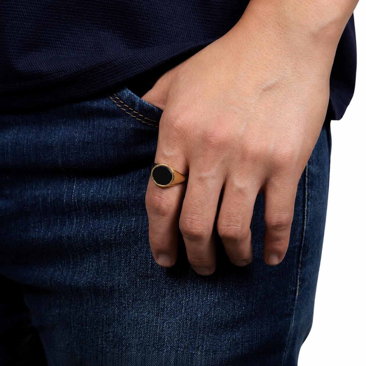 Anillo ónix oro 10k