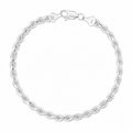 Pulsera torzal plata 925 4 mm