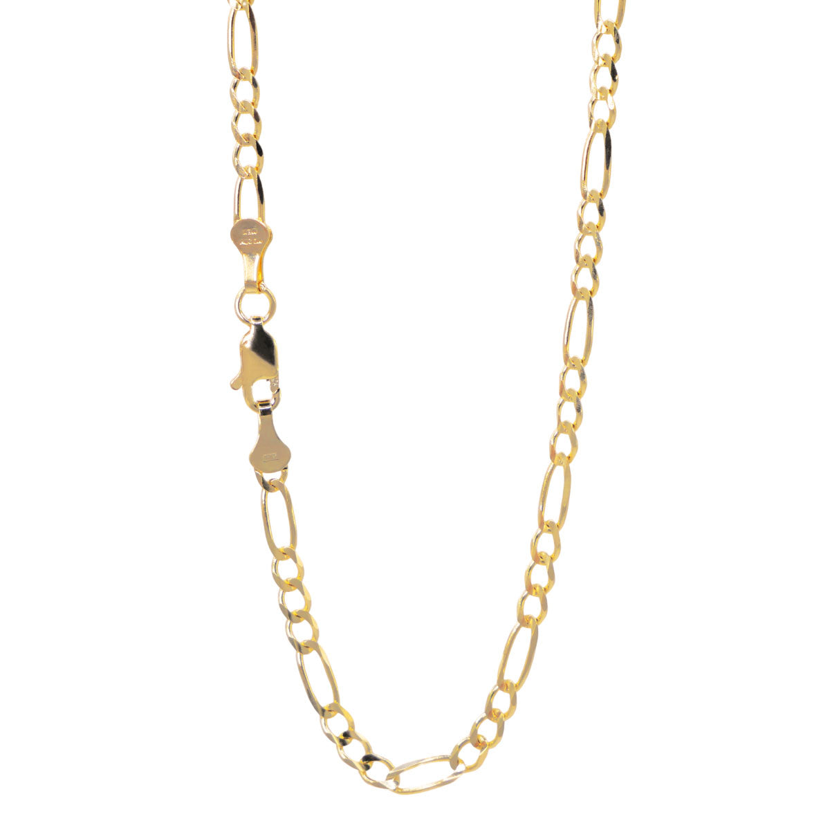 Cadena oro 10k fígaro 3 mm 55 cm