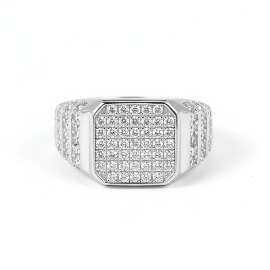 Anillo plata 925 cuadrado