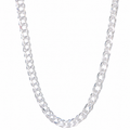 Cadena barbada doble plata 925