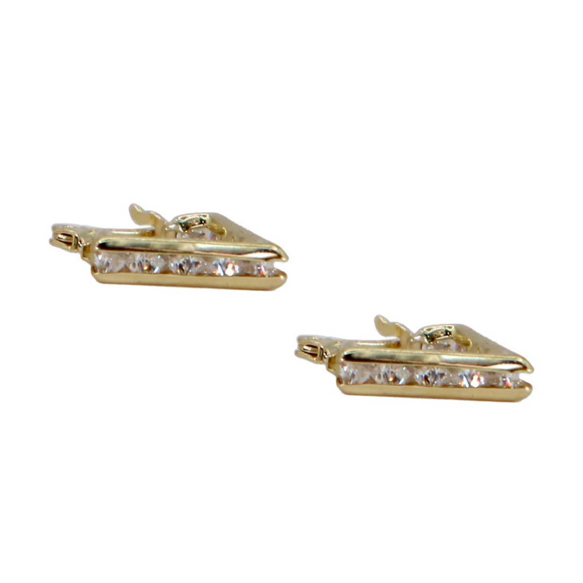 Aretes oro 10k triángulo