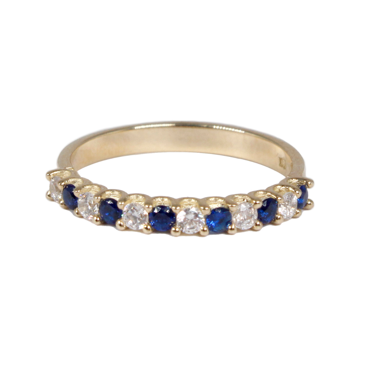 Churumbela oro 10k azul y blanca 2 mm