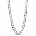 Cadena plata 925 barbada diamantada 55 cm 5 mm