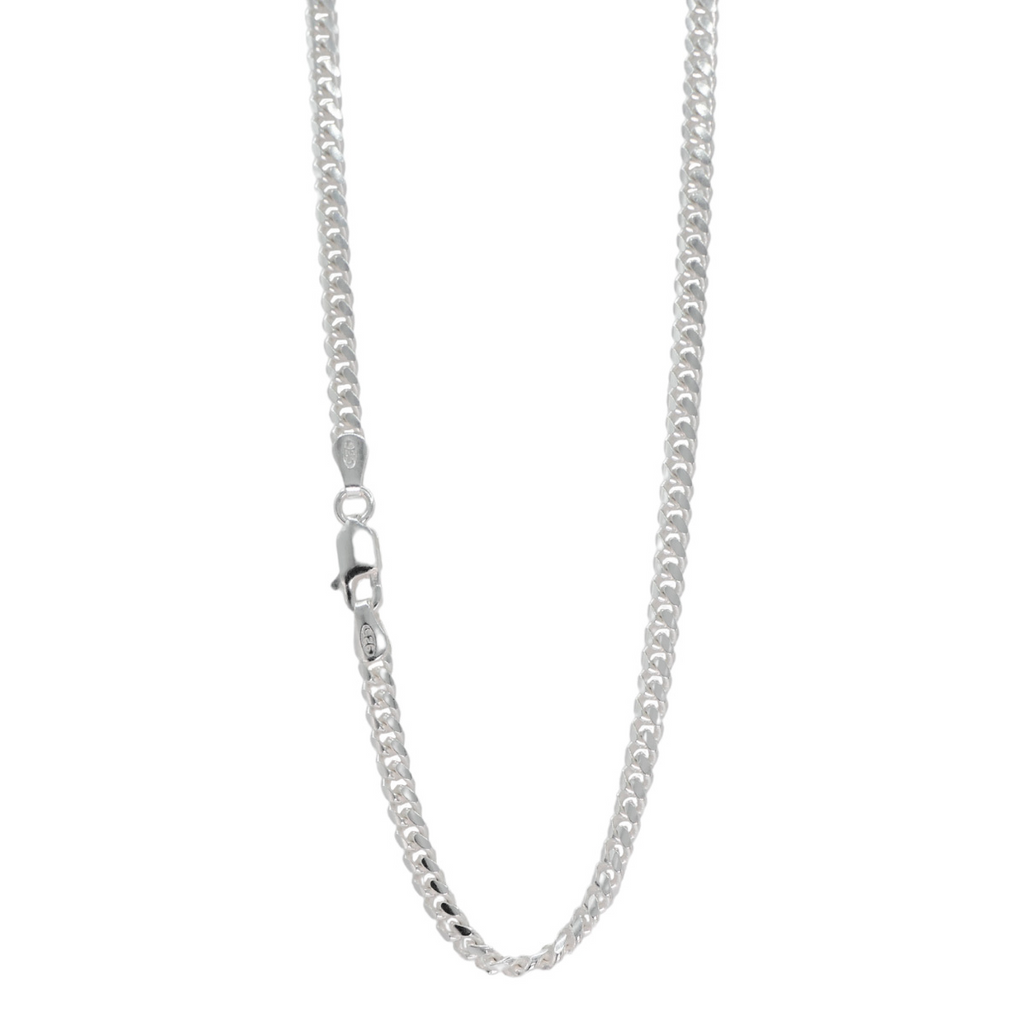 Cadena plata 925 barbada 3 mm 55 cm