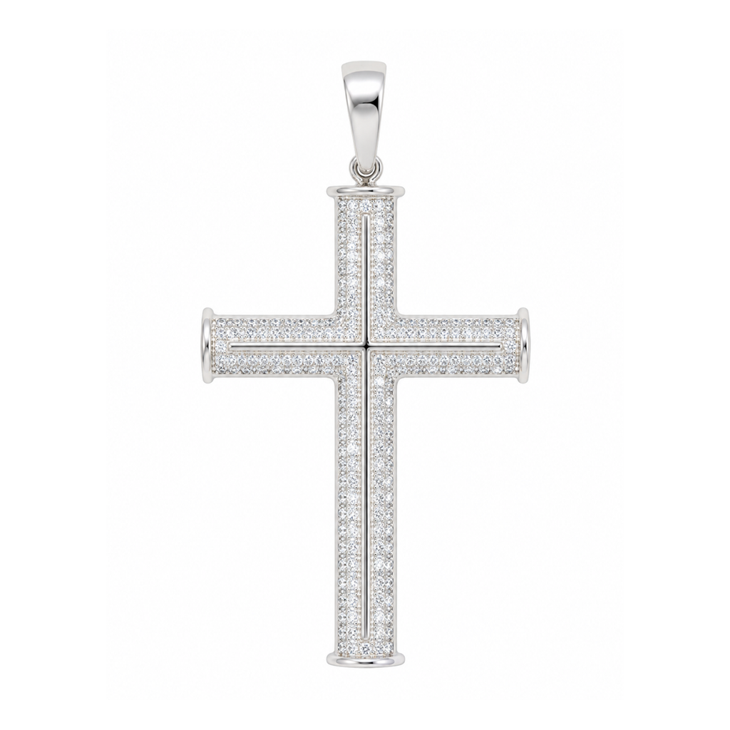 Dije cruz plata 925
