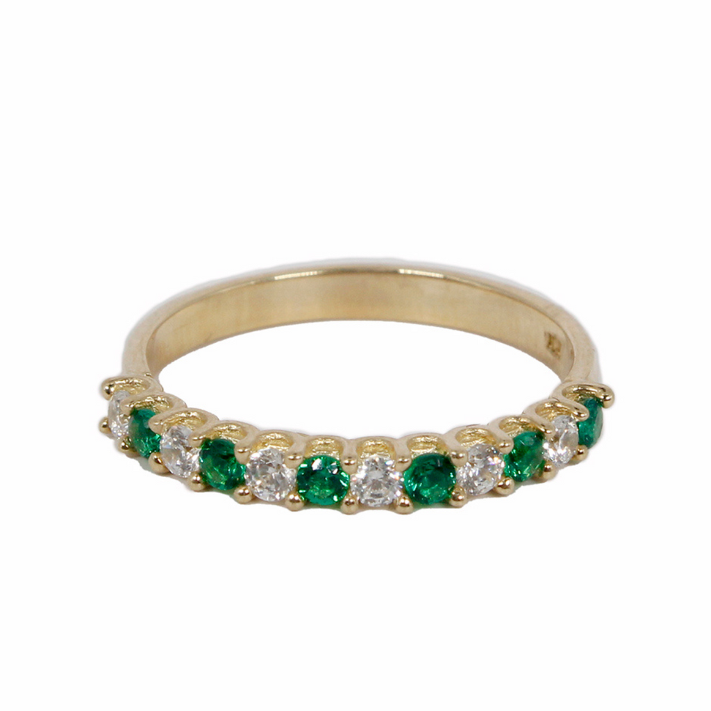 Churumbela oro 10k verde y blanca 2 mm