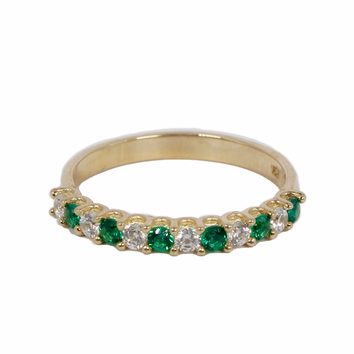 Churumbela oro 10k verde y blanca 2 mm