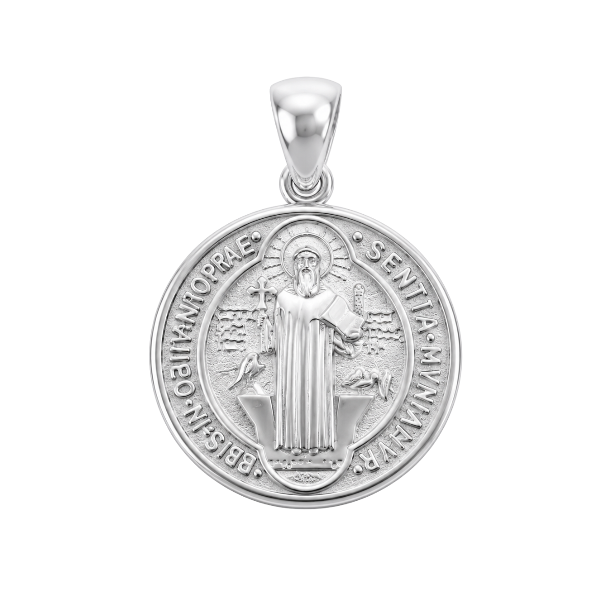 Medalla San Benito plata 925