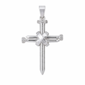 Dije cruz plata 925 clavos