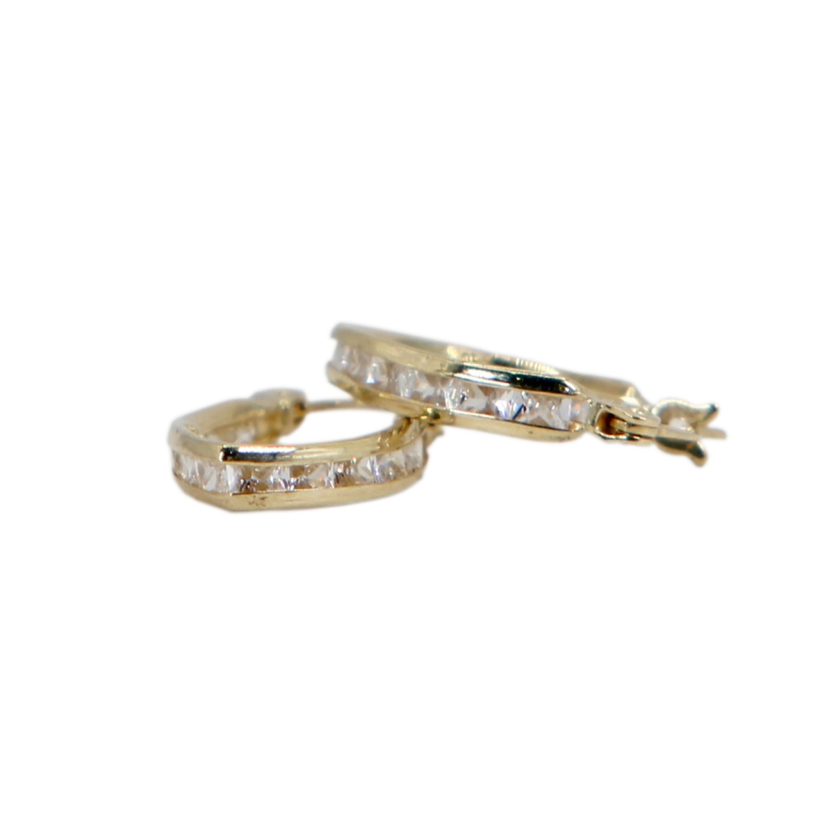Aretes oro 10k zirconia