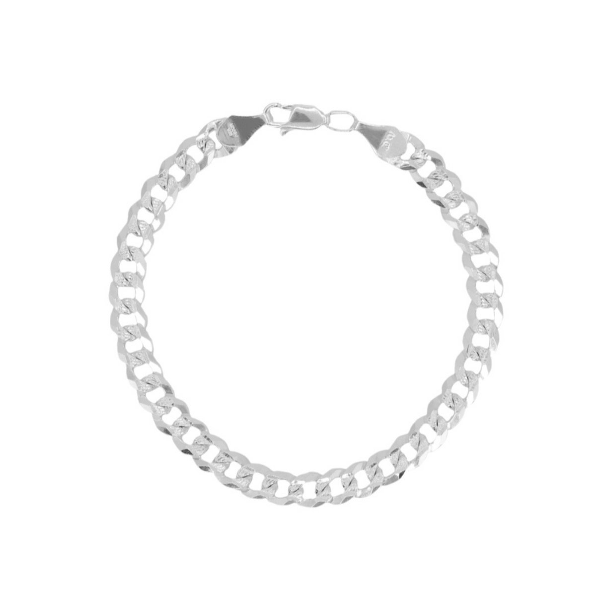 Pulsera plata 925 barbada diamantada
