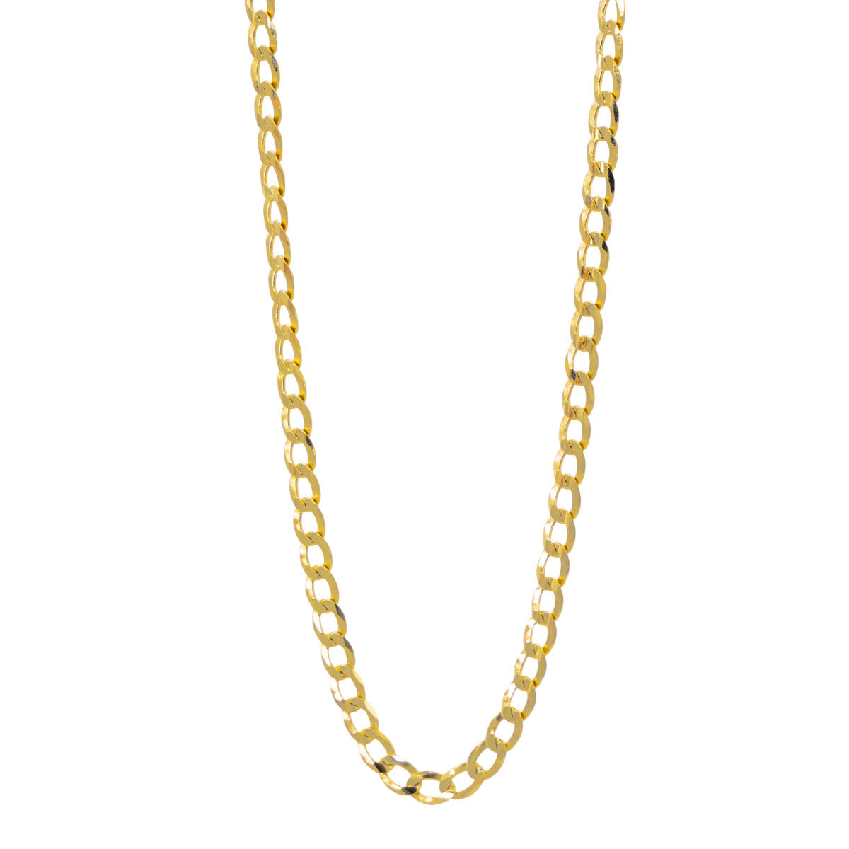 Cadena barbada oro 10k 4 mm 55 cm