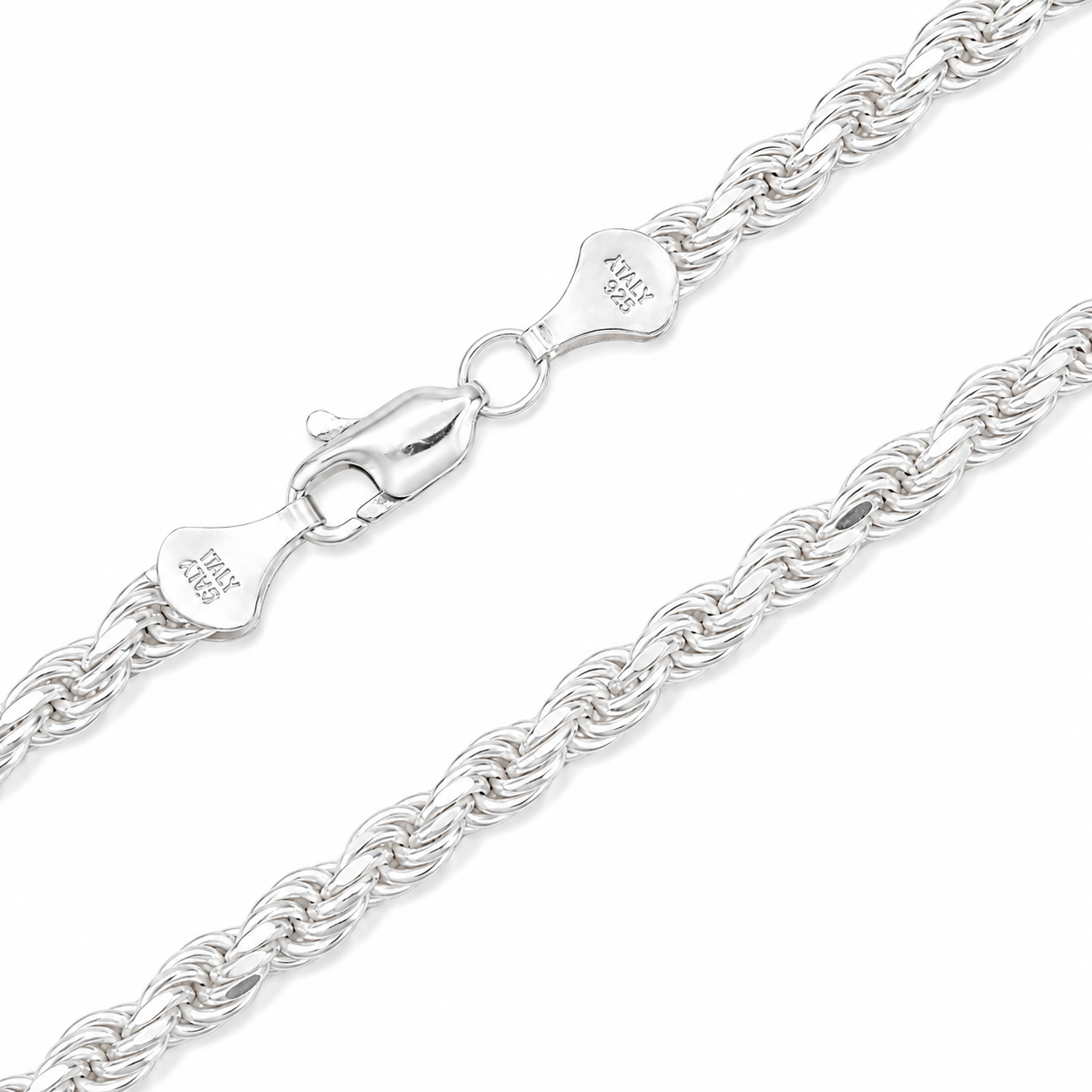 Cadena torzal plata 925 4 mm