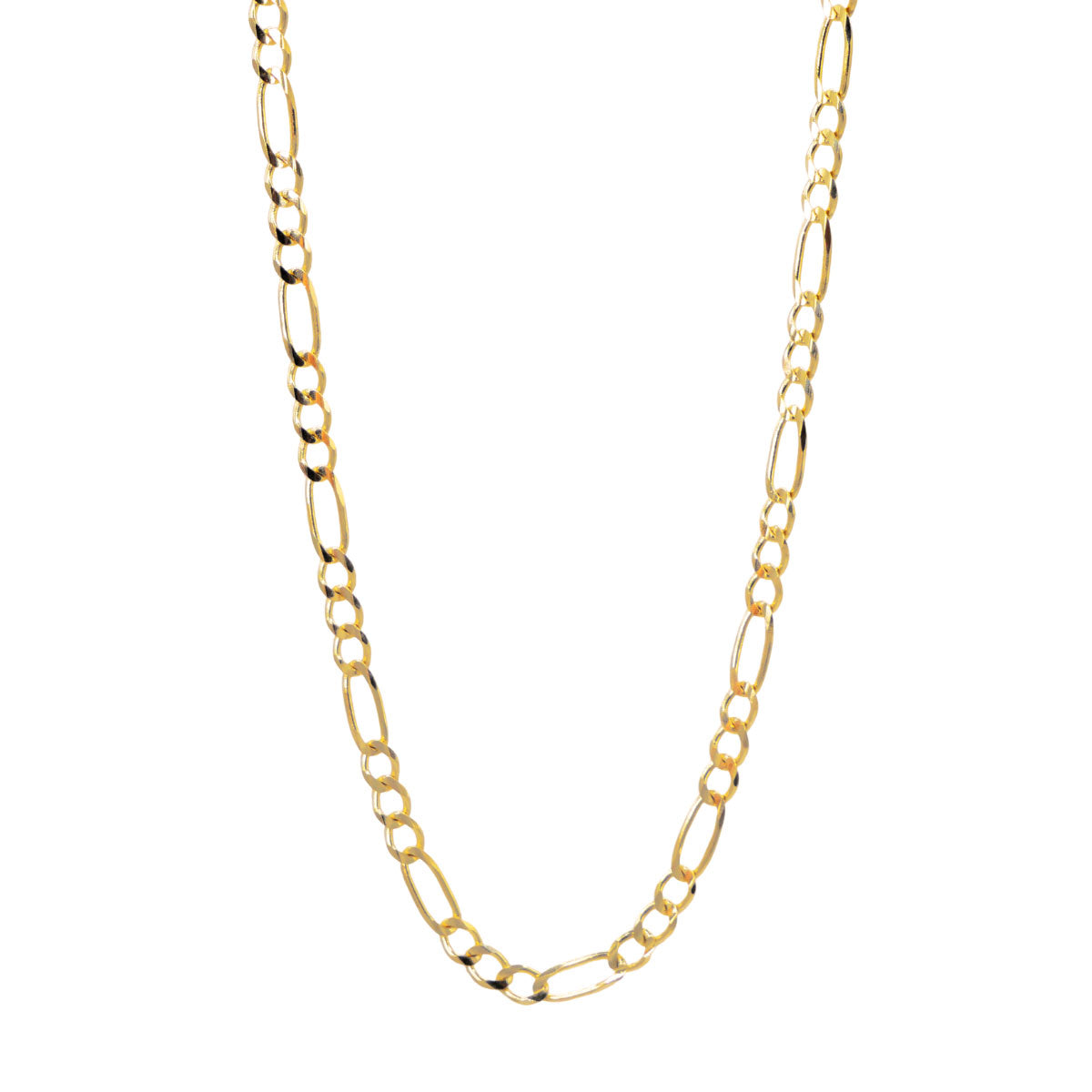 Cadena oro 10k fígaro 3 mm 55 cm