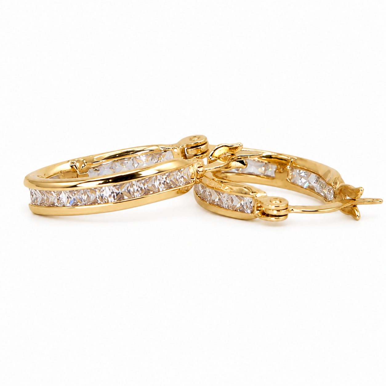 Aretes oro 10k zirconia