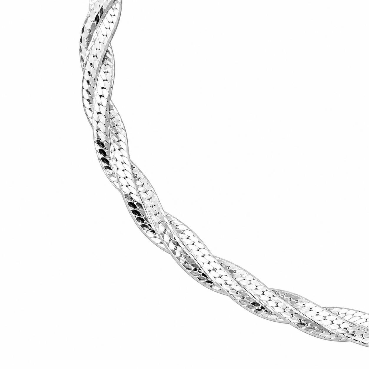 Pulsera plata 925 trenzada