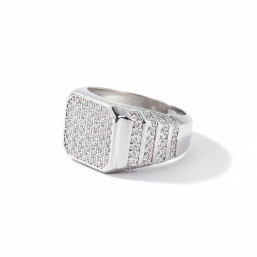 Anillo plata 925 cuadrado