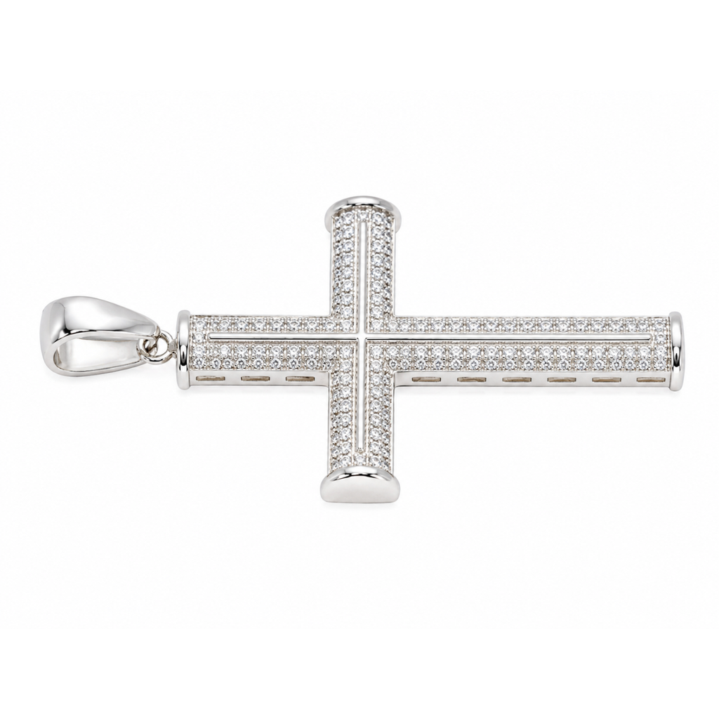 Dije cruz plata 925