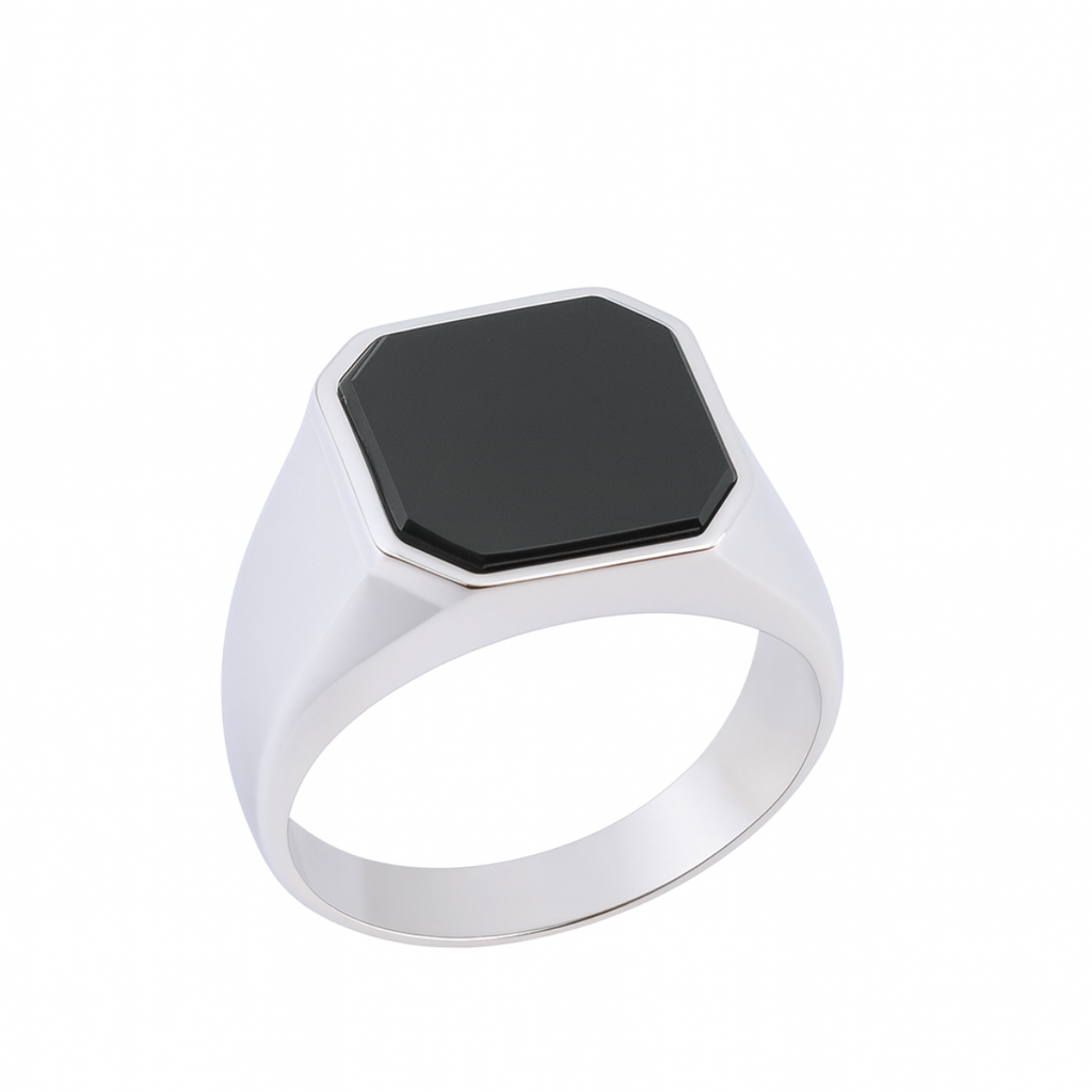 Anillo plata 925 ónix