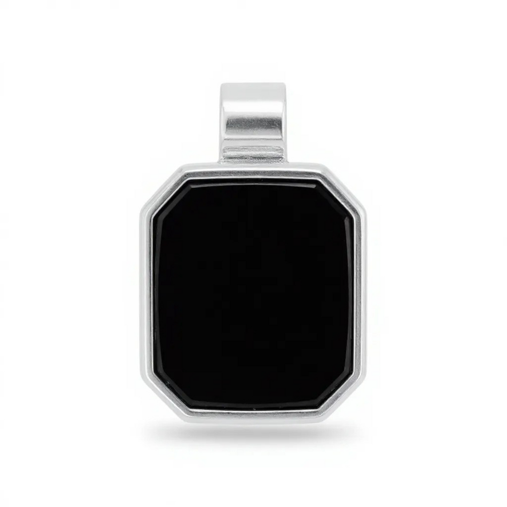 Dije ónix plata 925