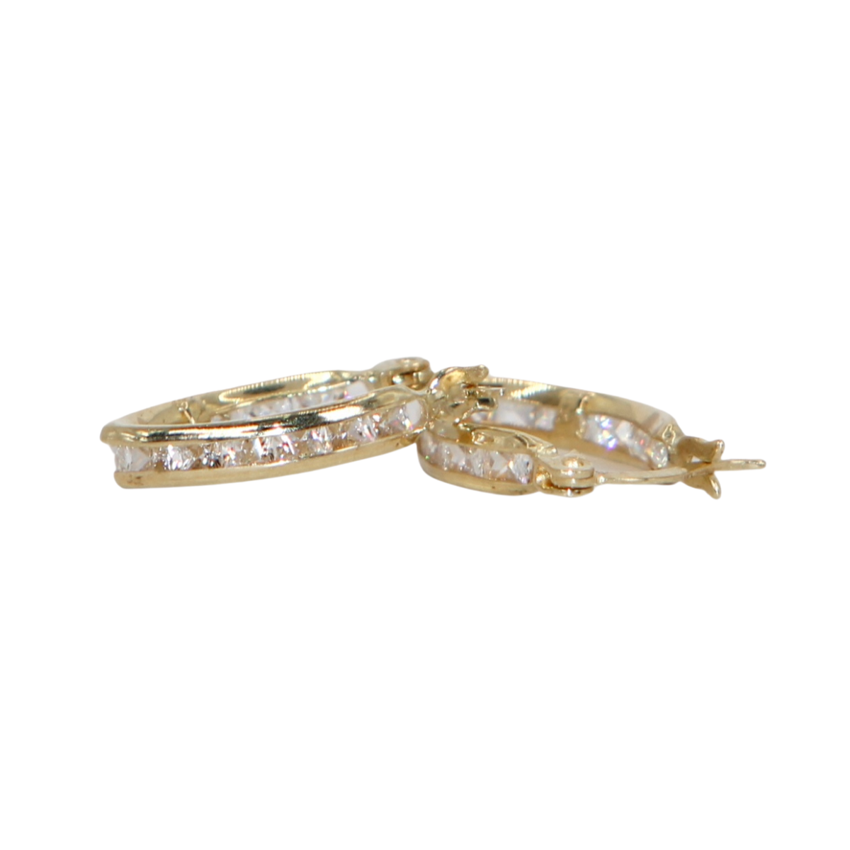 Aretes oro 10k zirconia