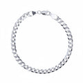Pulsera barbada plata 925 diamantada