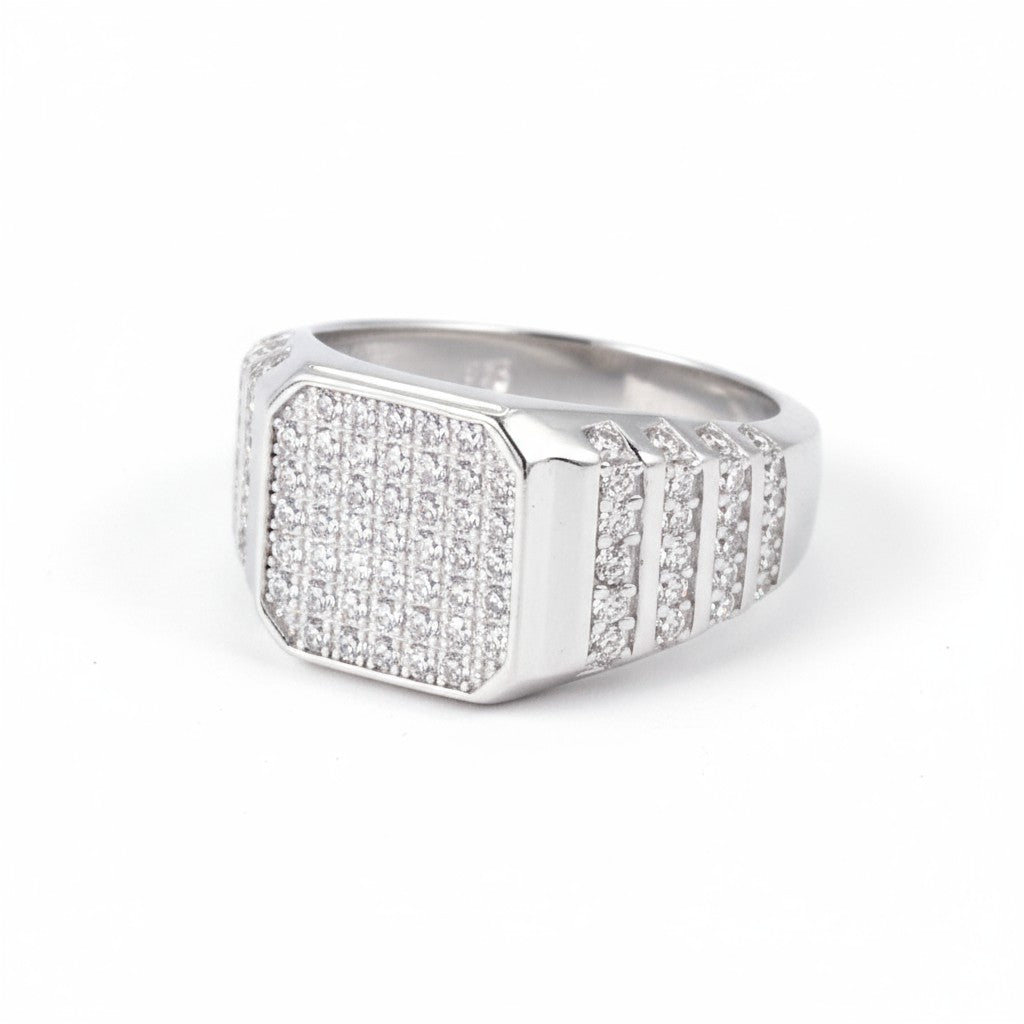 Anillo plata 925 cuadrado
