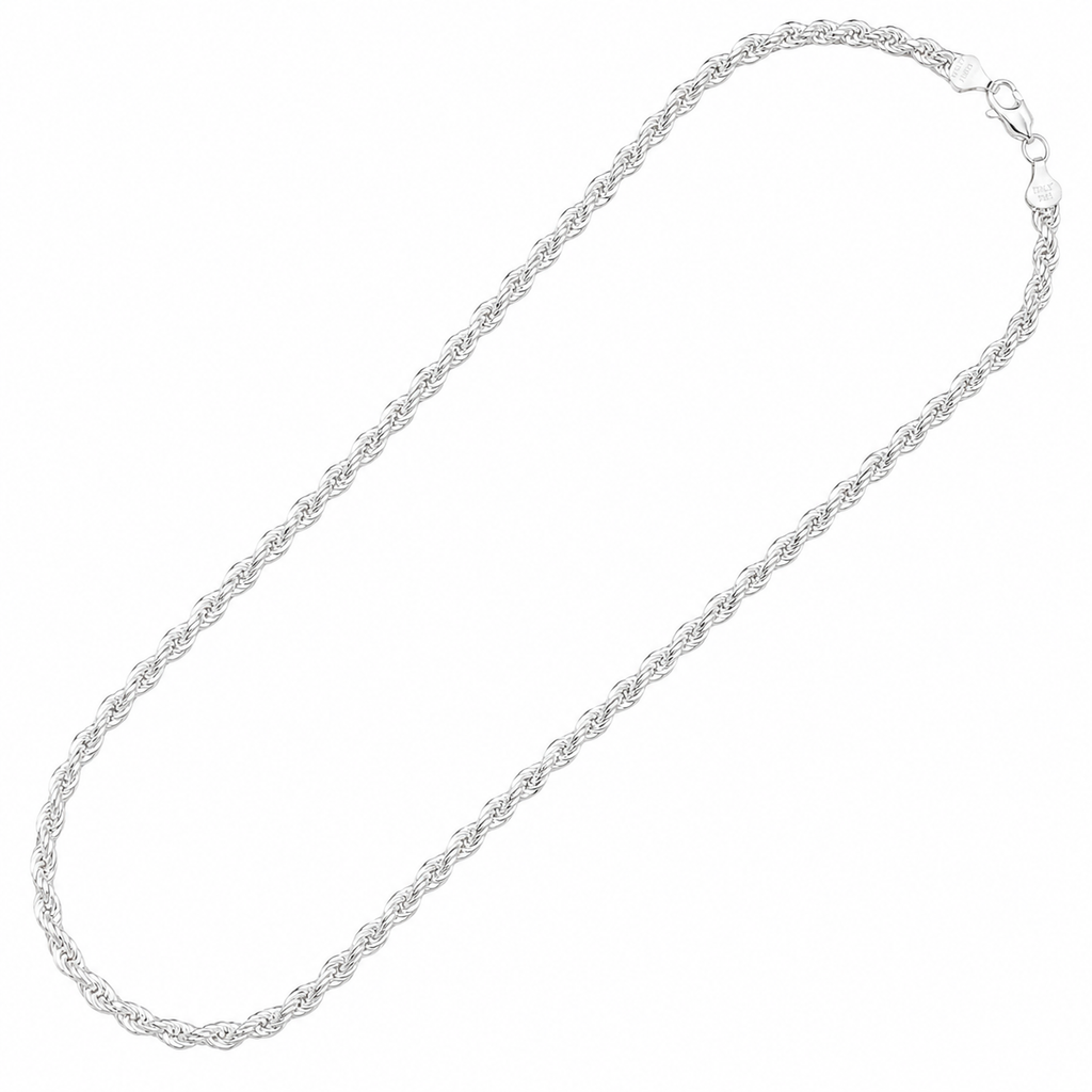 Cadena torzal plata 925 4 mm