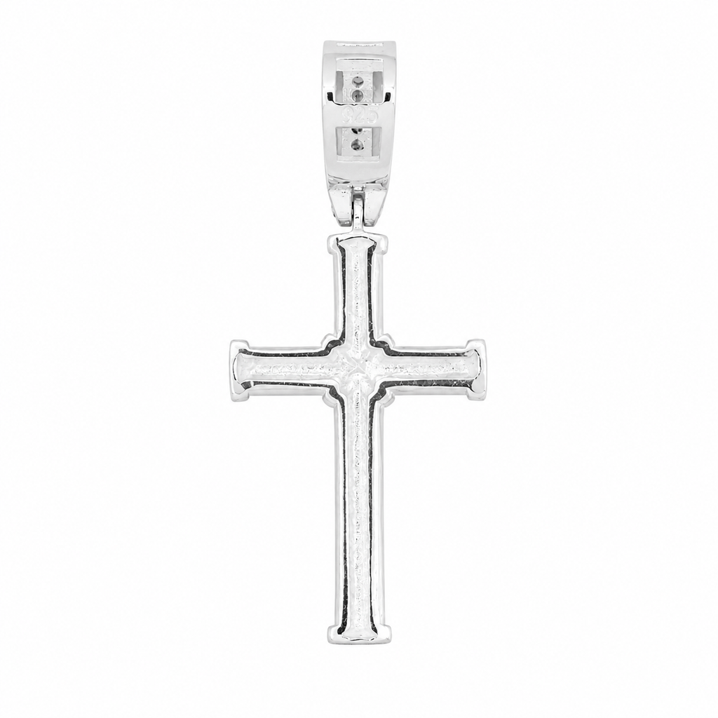 Dije cruz latina plata 925 lisa