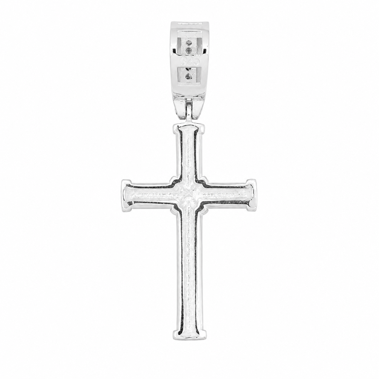 Dije cruz latina plata 925 lisa
