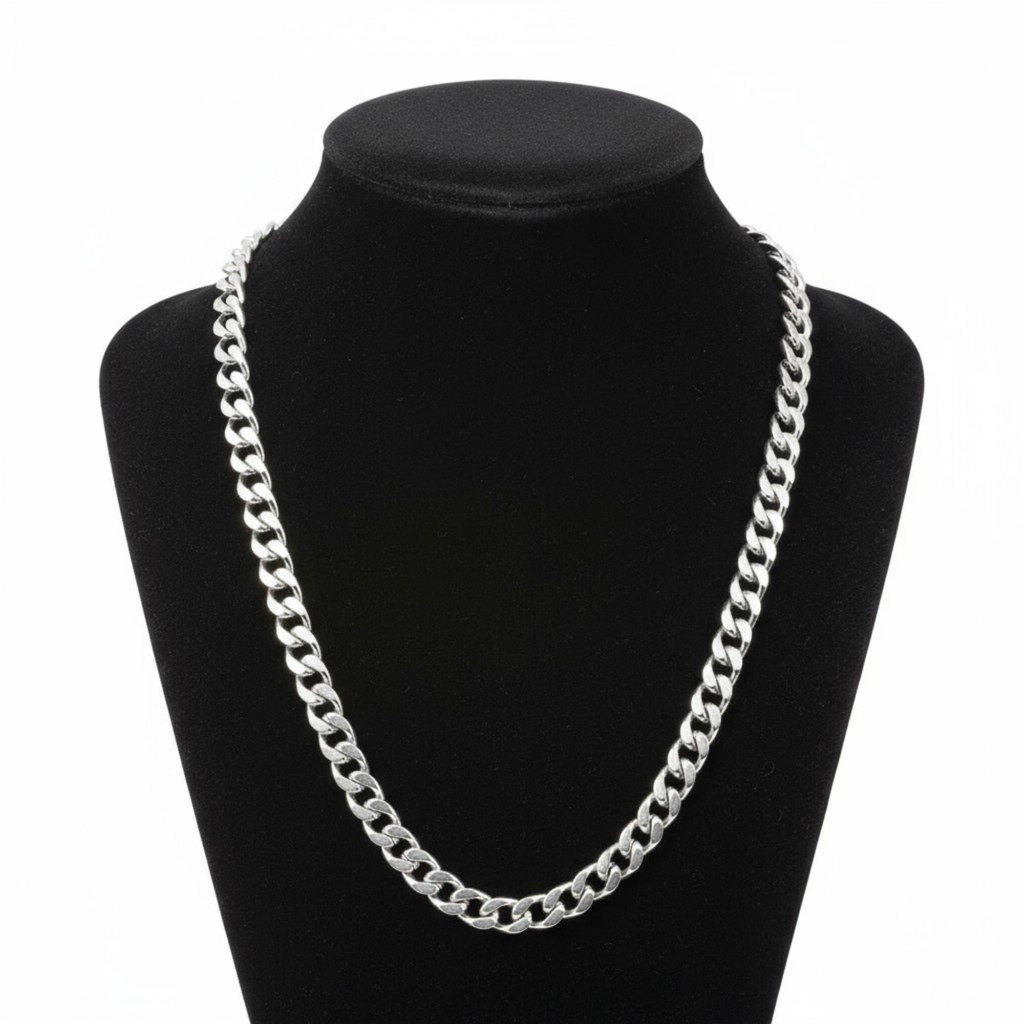 Cadena plata 925 cubana 55 cm 5 mm