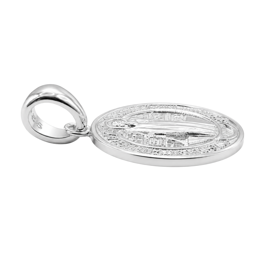 Medalla San Benito plata 925