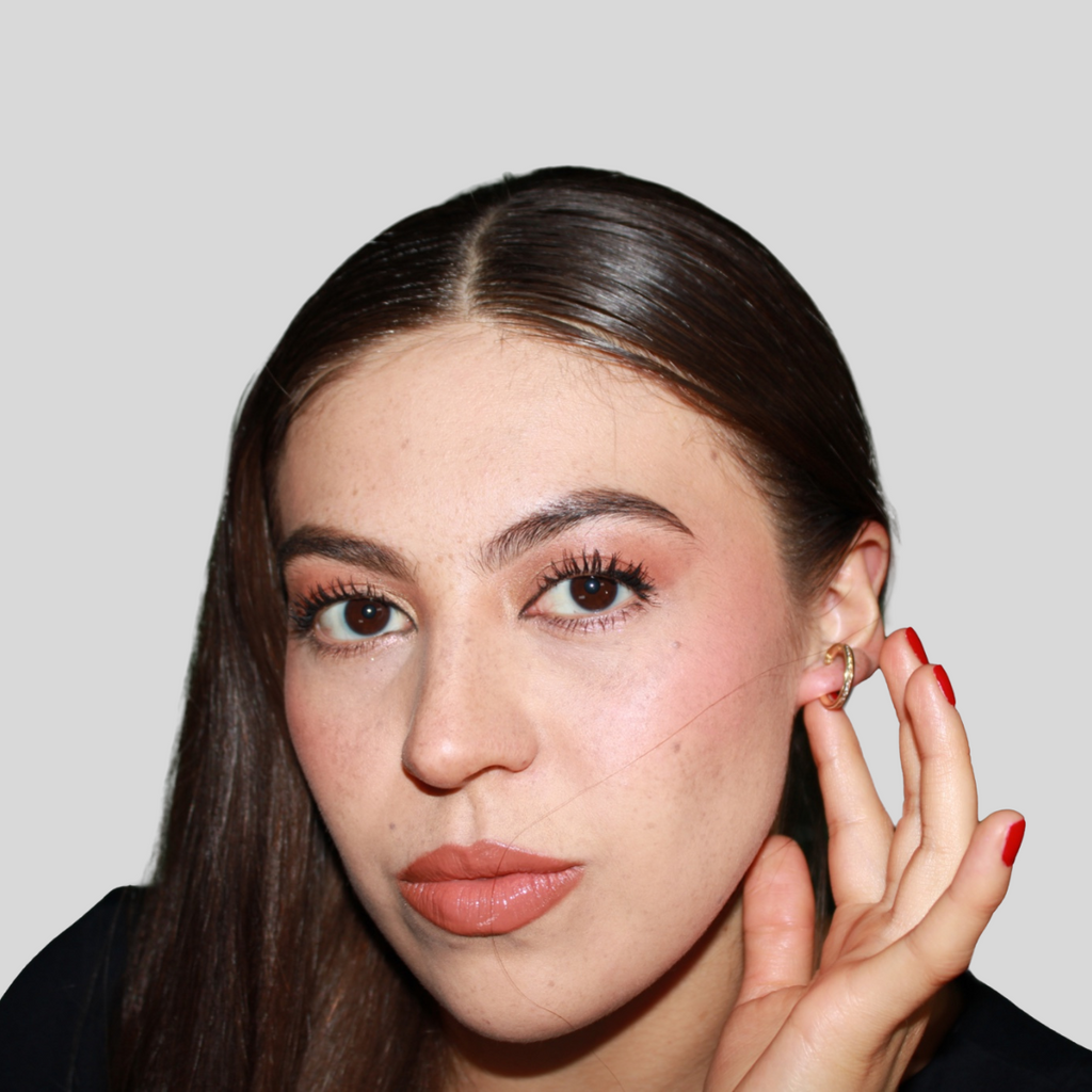 Aretes oro 10k circular