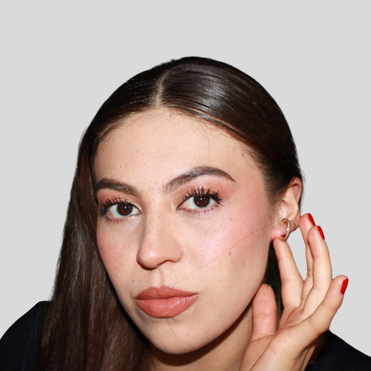 Aretes oro 10k circular