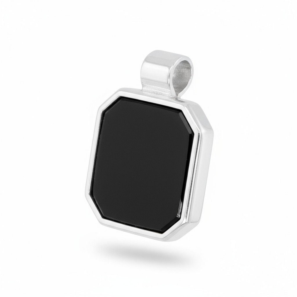 Dije ónix plata 925