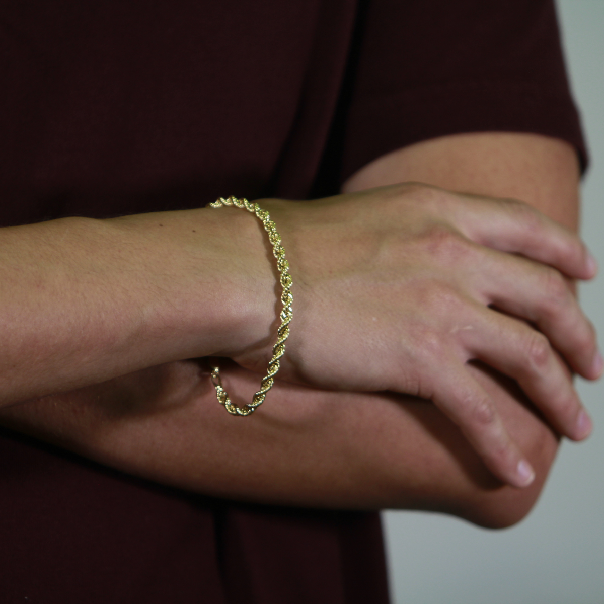 Pulsera oro 10k torzal