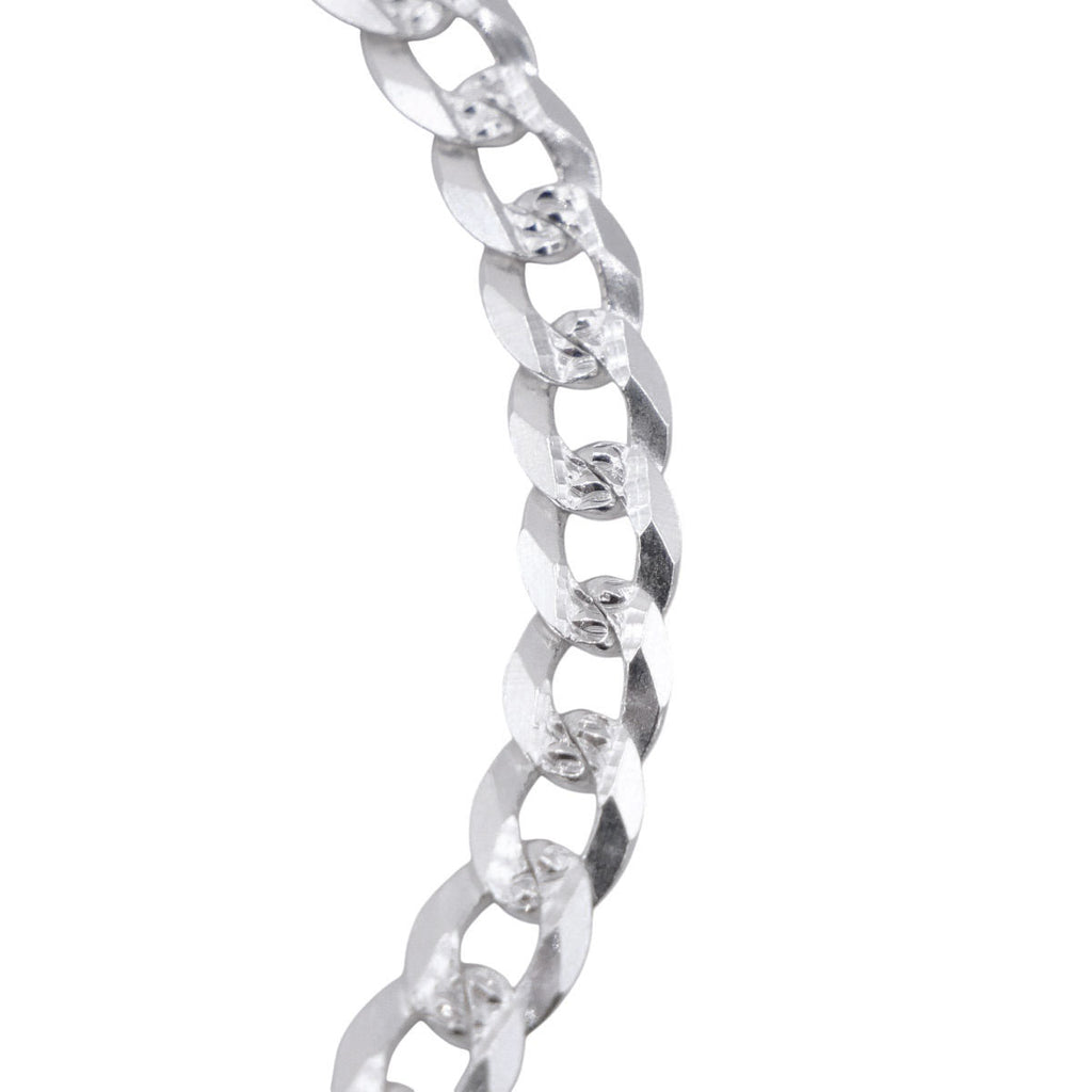 Pulsera barbada plata 925 diamantada