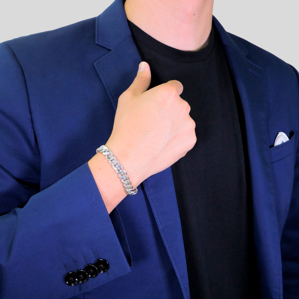Pulsera cubana plata 925