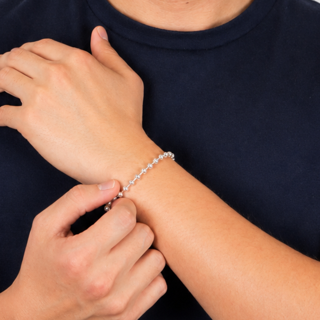 Pulsera bolas plata 925