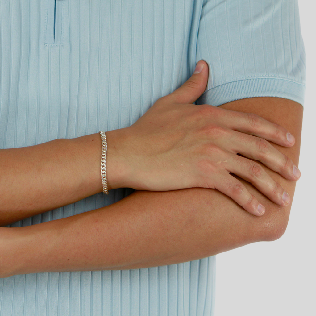 Pulsera plata 925 barbada