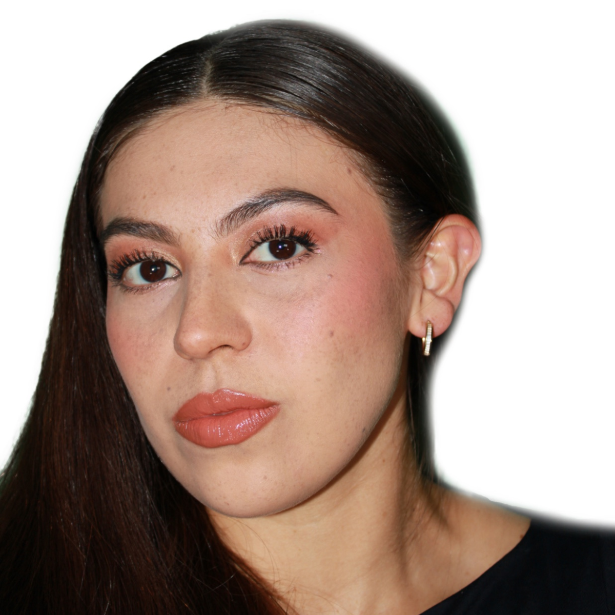 Aretes oro 10k baguette