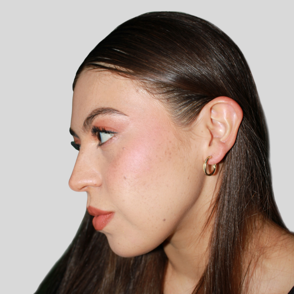 Aretes oro 10k circular