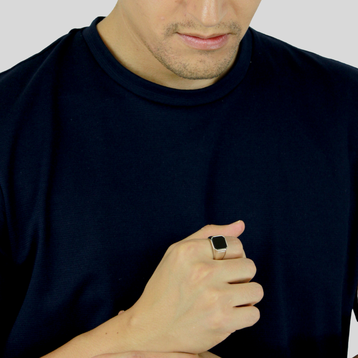 Anillo plata 925 ónix