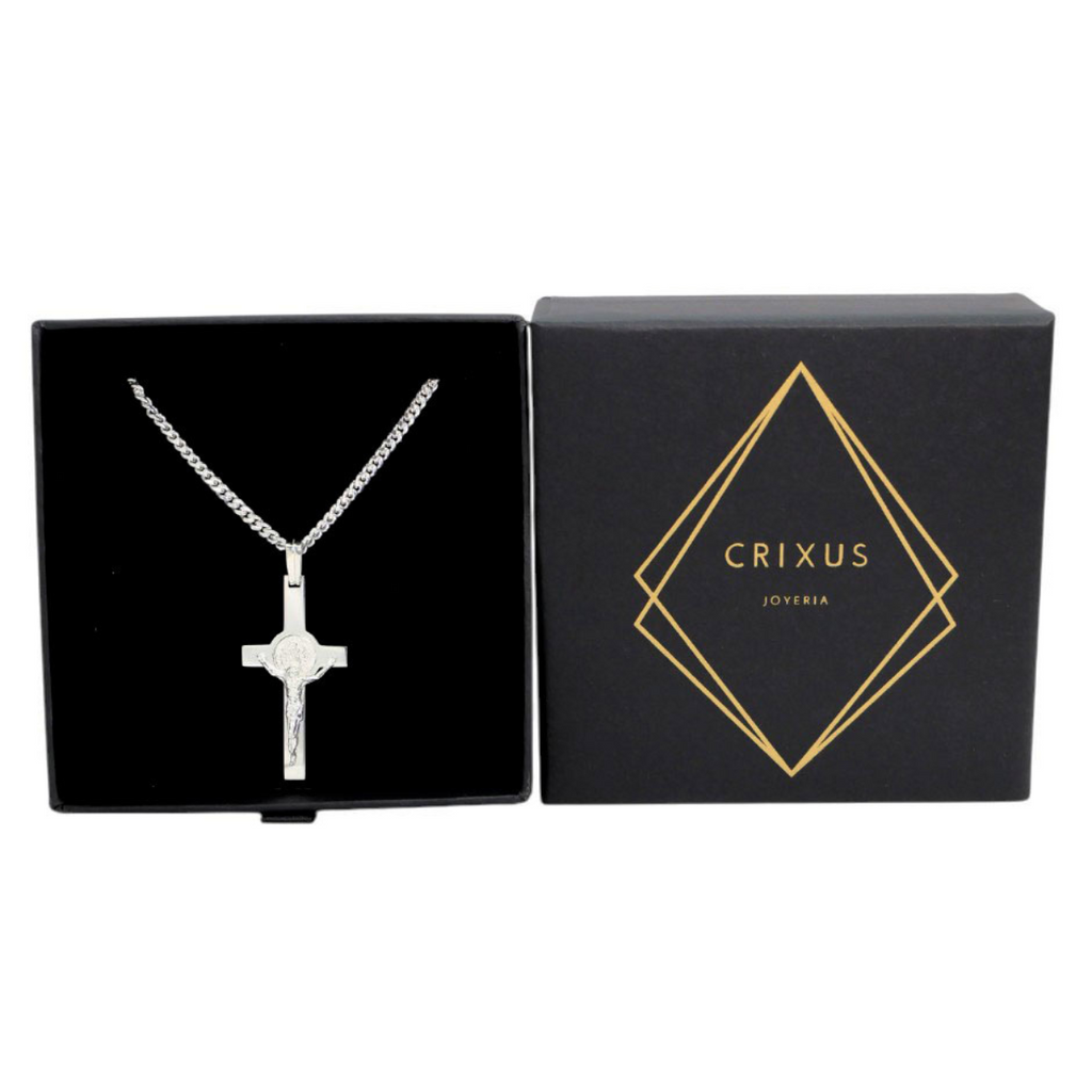 Collar cruz san Benito Plata 925