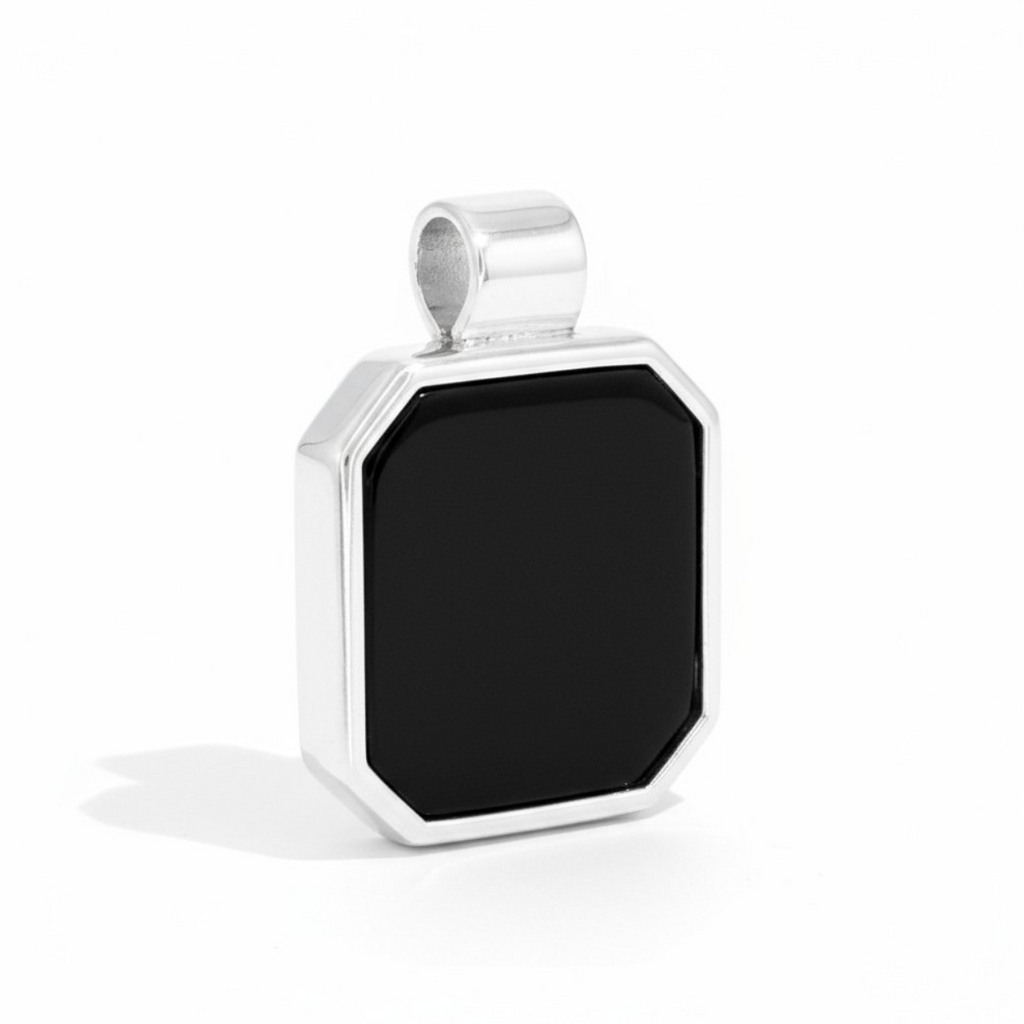 Dije ónix plata 925