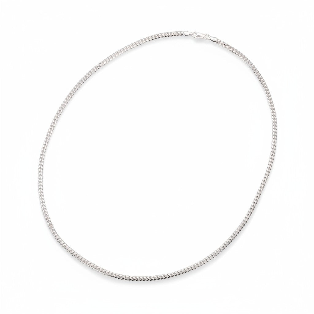 Cadena plata 925 barbada 3 mm 55 cm